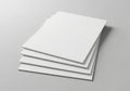 A stack of blank white paper sheets on a gray background Royalty Free Stock Photo