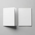 A stack of blank white paper sheets on a gray surface Royalty Free Stock Photo