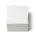 Stack of blank white paper sheets isolated on white background Royalty Free Stock Photo