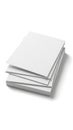 Stack of blank white paper sheets isolated on white background Royalty Free Stock Photo