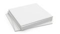 Stack of blank white paper sheets neatly aligned on a flat surface Royalty Free Stock Photo