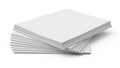 Stack of blank white paper sheets neatly arranged on a flat surface Royalty Free Stock Photo
