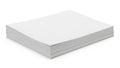 Stack of blank white paper sheets neatly arranged on a flat surface Royalty Free Stock Photo