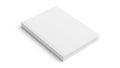 Stack of blank white paper sheets neatly arranged on a flat surface Royalty Free Stock Photo