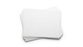 Stack of blank white paper sheets neatly arranged on a flat surface Royalty Free Stock Photo