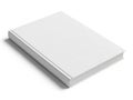 A stack of blank white paper sheets neatly arranged on a flat surface Royalty Free Stock Photo