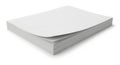 Stack of blank white paper sheets with one sheet peeling back Royalty Free Stock Photo