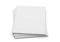Stack of blank white paper sheets on a plain white background Royalty Free Stock Photo