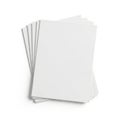 Stack of blank white paper sheets on table Royalty Free Stock Photo