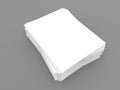 Stack of blank A4 white paper template sheets on gray background. Royalty Free Stock Photo