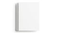 A stack of blank white papers on a white background with a shadow effect Royalty Free Stock Photo