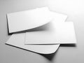 Stack of blank white papers isolated on white background Royalty Free Stock Photo