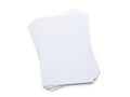 Stack of blank white sheets of paper on a clean surface Royalty Free Stock Photo