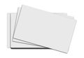 Stack of blank white square cards or paper sheets Royalty Free Stock Photo