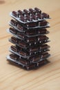 Stack of blister pack brown capsule