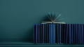 The stack of blue books.AI generated image Royalty Free Stock Photo