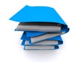 Stack of blue files Royalty Free Stock Photo