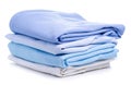 Stack blue folded clothing