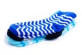 Stack blue socks Royalty Free Stock Photo