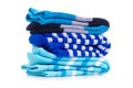 Stack blue socks Royalty Free Stock Photo