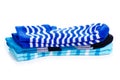 Stack blue socks Royalty Free Stock Photo