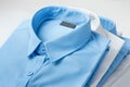 Stack of blue and white shirt Royalty Free Stock Photo