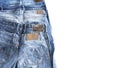 Stack bluejeans on isolated white background Royalty Free Stock Photo