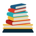 Stack of book vector art illustration Royalty Free Stock Photo