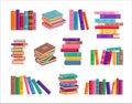 Stack of book on white background Royalty Free Stock Photo