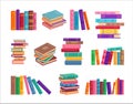 Stack of book on white background vector Royalty Free Stock Photo