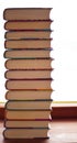 Stack of books on windowsill