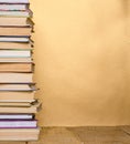 Stack book on wooden Royalty Free Stock Photo