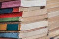 stack of books background. many books piles Royalty Free Stock Photo