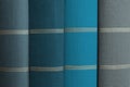 Stack of books, book spines in row Royalty Free Stock Photo