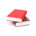 Stack of books in colour covers with white sheets Royalty Free Stock Photo