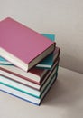 A stack of books on a crafting background. Home library Royalty Free Stock Photo