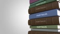 Stack of fairytale books, 3D rendering