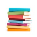 A stack of books. Different-colored books lie in a stack Royalty Free Stock Photo