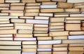 Stack of books education concept background, many books piles Royalty Free Stock Photo