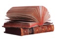 Stack of books with fanned pages Royalty Free Stock Photo