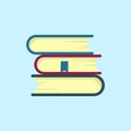 Stack of books flat. vector modern design illustration