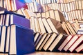 Stack of books on the floor Royalty Free Stock Photo
