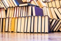 Stack of books on the floor Royalty Free Stock Photo