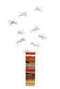 Stack of books and flying books Royalty Free Stock Photo