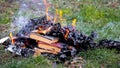 Stack of books on the hearth, barbaric attitude to books Royalty Free Stock Photo