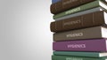 Stack of books on HYGIENICS, loopable 3D animation