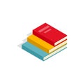 Stack of books icon, isometric 3d style Royalty Free Stock Photo