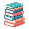 Stack of Books Illustration Vector for Education and Knowledge Royalty Free Stock Photo
