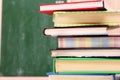 Stack of books  on background.Education, study. Royalty Free Stock Photo