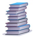 stack of books isolated